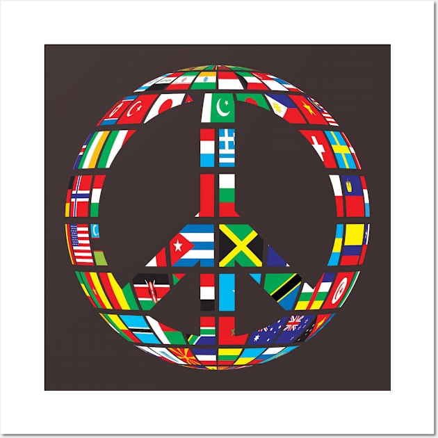 world peace flag paz bandiera Wall Art by giftideas